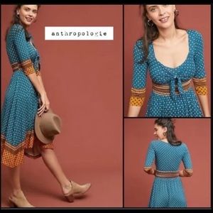 Maeve by Anthropologie Tie Front Dress